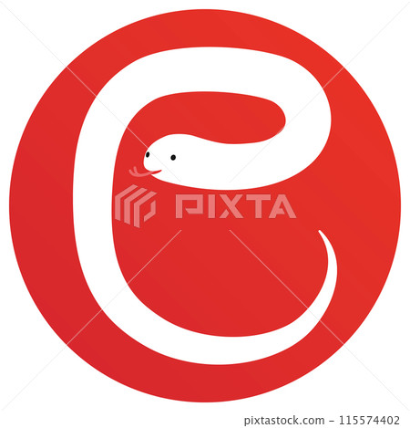 Snake character (New Year's card character material) 115574402
