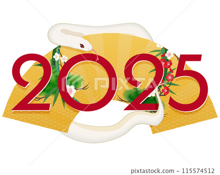 2025 Year of the Snake (New Year's card material) 115574512