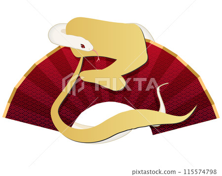 2025 Year of the Snake (New Year's card text material) 2025 Year of the Snake (New Year's card text material) 115574798