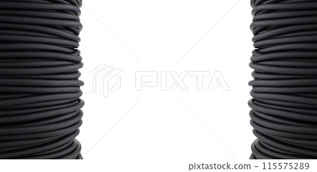 Black Electrical Cable Spools with Space Black Electrical Cable Spools with Space 115575289
