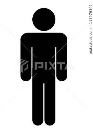 Standing person simple icon Standing person simple icon 115576545