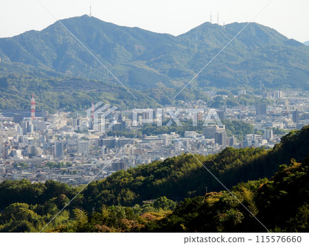 A bird's-eye view of downtown Kochi from Kitayama A bird's-eye view of downtown Kochi from Kitayama 115576660