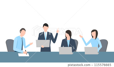 開團隊會議的商務人士 115576665