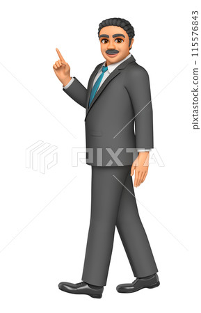 A fat businessman is walking A fat businessman is walking 115576843