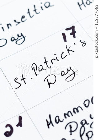 St Patricks Day Photo calendar St Patricks Day Photo calendar 115577065