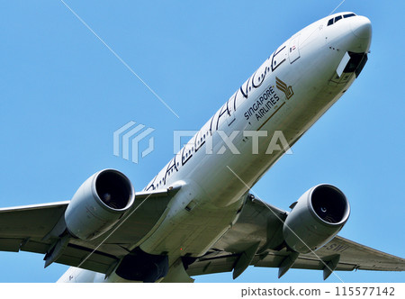 新加坡航空 B77W 起飛爬升 115577142