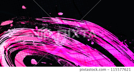 Pink Gradient Brush Background. Grunge Sport Banner Design 115577621