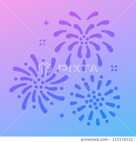 五彩繽紛的煙火背景材料。向量圖。 115578332