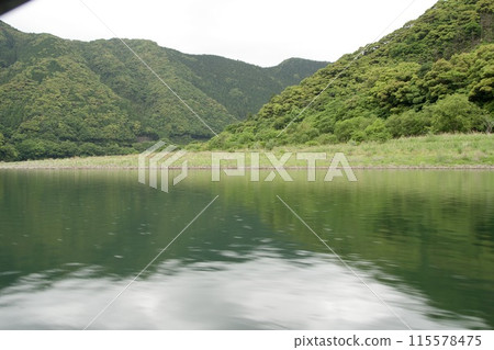 View of the Shimanto River from a houseboat View of the Shimanto River from a houseboat 115578475