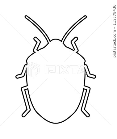 臭蟲剪影素材 115579436