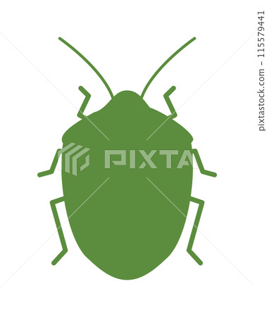 Stink bug silhouette (green) 115579441