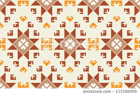Geometric ethnic seamless pattern colorful. traditional ethnic oriental style vector pattern, Designed for background ,wallpaper ,carpet ,clothing ,weaving ,printed pattern ,fabric,embroidery,doormat 115580409