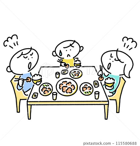 Family arguing during meal, son, discord, family discord, angry Family arguing during meal, son, discord, family discord, angry 115580688