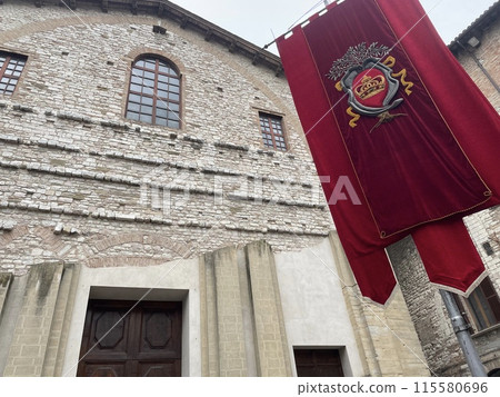 Gubbio city center during the festa dei Ceri Gubbio city center during the festa dei Ceri 115580696