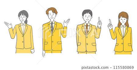 年輕人和婦女的例證衣服的 年輕人和婦女的例證衣服的 115580869
