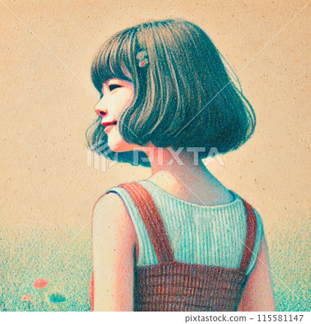 A staring girl 115581147