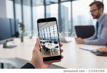 Business person with a smartphone 115581509