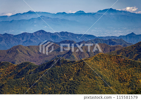 從奧道部金風山嶺看到的日光連峰 115581579
