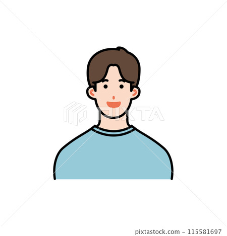 一個年輕人微笑的插圖 115581697