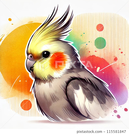 明亮可愛的玄鳳鸚鵡 明亮可愛的玄鳳鸚鵡 115581847