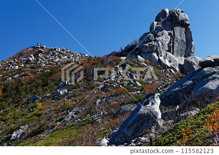 Autumn colors of Mt. Kinpu and Gojo Rock Autumn colors of Mt. Kinpu and Gojo Rock 115582123