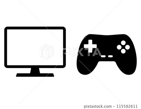 Game controller monitor icon 115582611