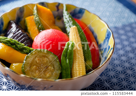 Deep fried summer vegetables Deep fried summer vegetables 115583444