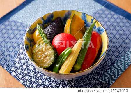 Deep fried summer vegetables 115583450