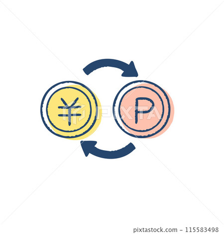 日圓硬幣和點硬幣兌換圖片 115583498