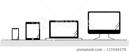 Electronic devices arranged side by side Electronic devices arranged side by side 115584179