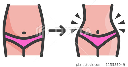 節食減肥成功後腰變細的女人 115585049