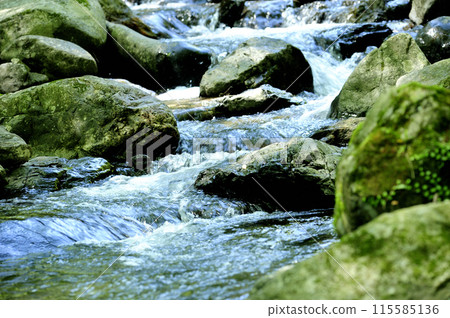 Stream water flow Stream water flow 115585136