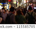心齋橋筋商店街大阪市大阪府關西近畿地區城市摩天大樓夏季旅遊市中心浪速遊客 115585705