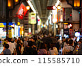 心齋橋筋商店街大阪市大阪府關西近畿地區城市摩天大樓夏季旅遊市中心浪速遊客 115585710