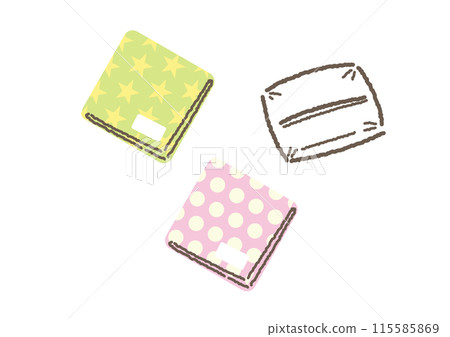 Tissue and handkerchief illustration set 115585869