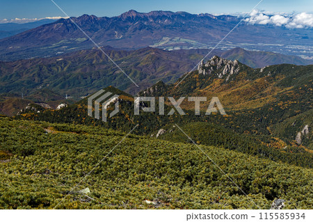 Mt. Hiyama and Yatsugatake seen from the top of Mt. 115585934