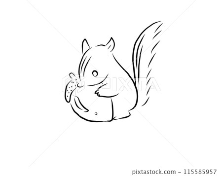 Chipmunks with acorn 115585957