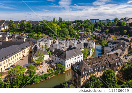 Luxembourg old city, Ville Haute district, is the UNESCO World Heritage site in Luxembourg 115586059
