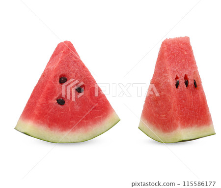 watermelon sliced on white background 115586177