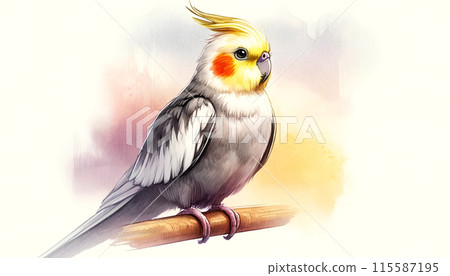 A cockatiel with a gentle demeanor 115587195