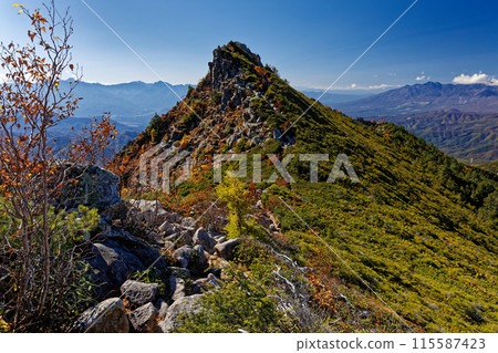 Autumnal view of the Kinpu ridge and Yatsugatake mountains Autumnal view of the Kinpu ridge and Yatsugatake mountains 115587423