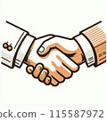 兩隻手握手的圖片 115587972