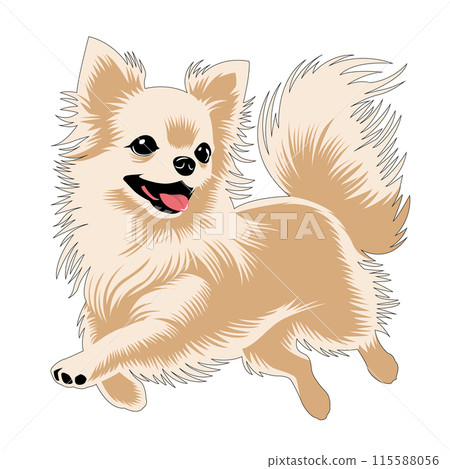 Vector illustration of a cheerful chihuahua 115588056