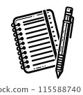 Notes and mechanical pencil 115588740