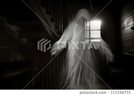 An eerie Ghostly Apparition was sighted in a Spinechilling Abandoned Mansion where a Phantom roamed 115588755