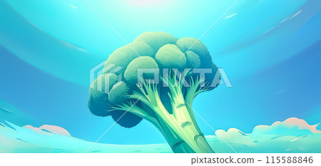 CG background illustration: Broccoli image illustration 115588846