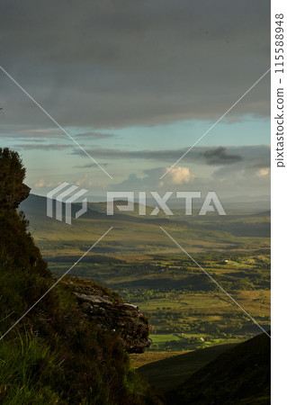ireland bog land cloudy valley ireland bog land cloudy valley 115588948