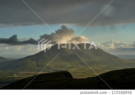 ireland bog land cloudy valley ireland bog land cloudy valley 115588956