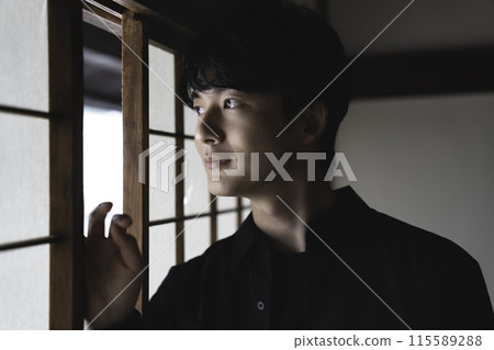 A man on stakeout A man on stakeout 115589288