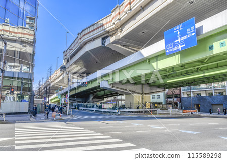 Hatagaya Station, urban landscape of Shibuya Ward, Tokyo Hatagaya Station, urban landscape of Shibuya Ward, Tokyo 115589298